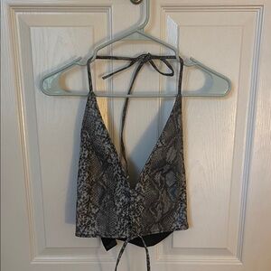 Urban Outfitters Snake Print Going Out Top